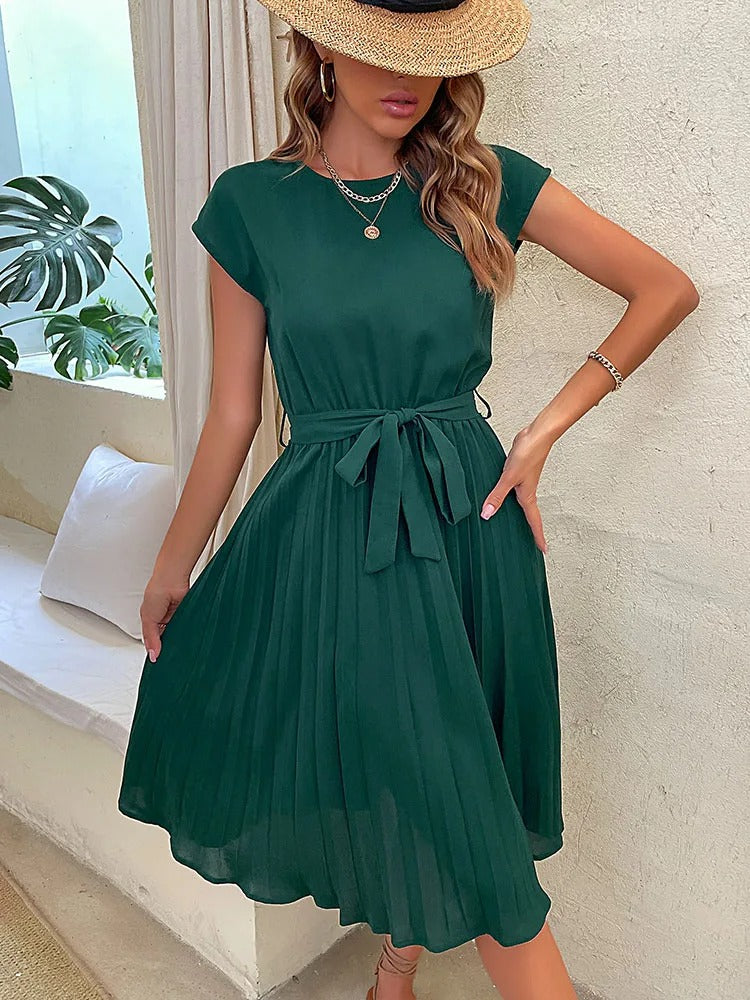 Vestido Clara Midi Plisado