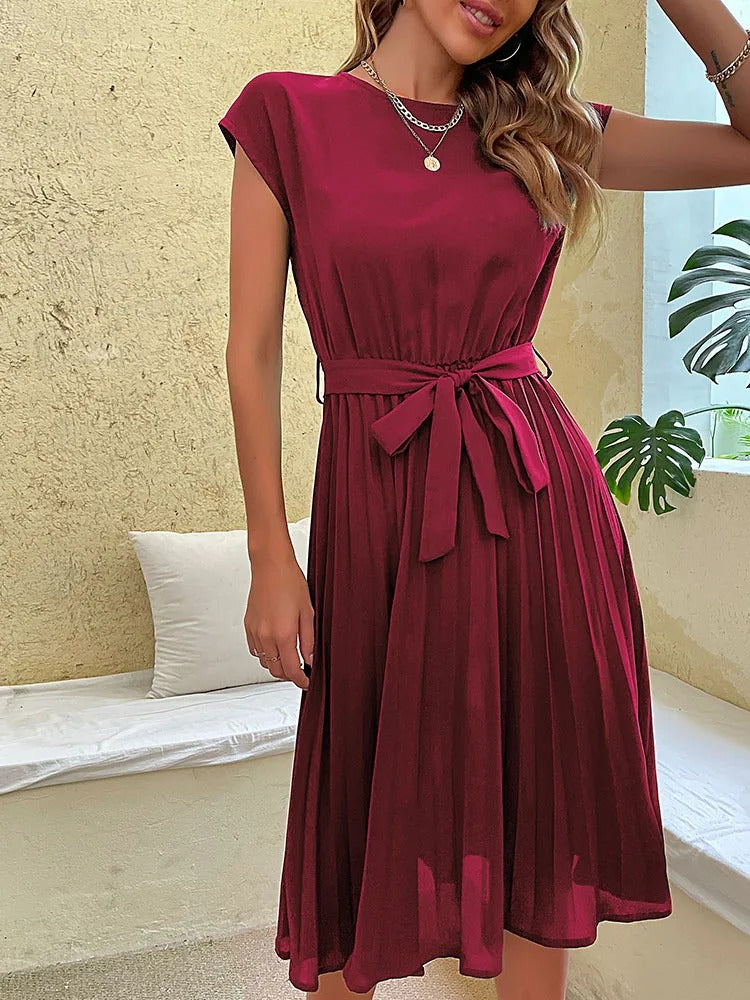 Vestido Clara Midi Plisado