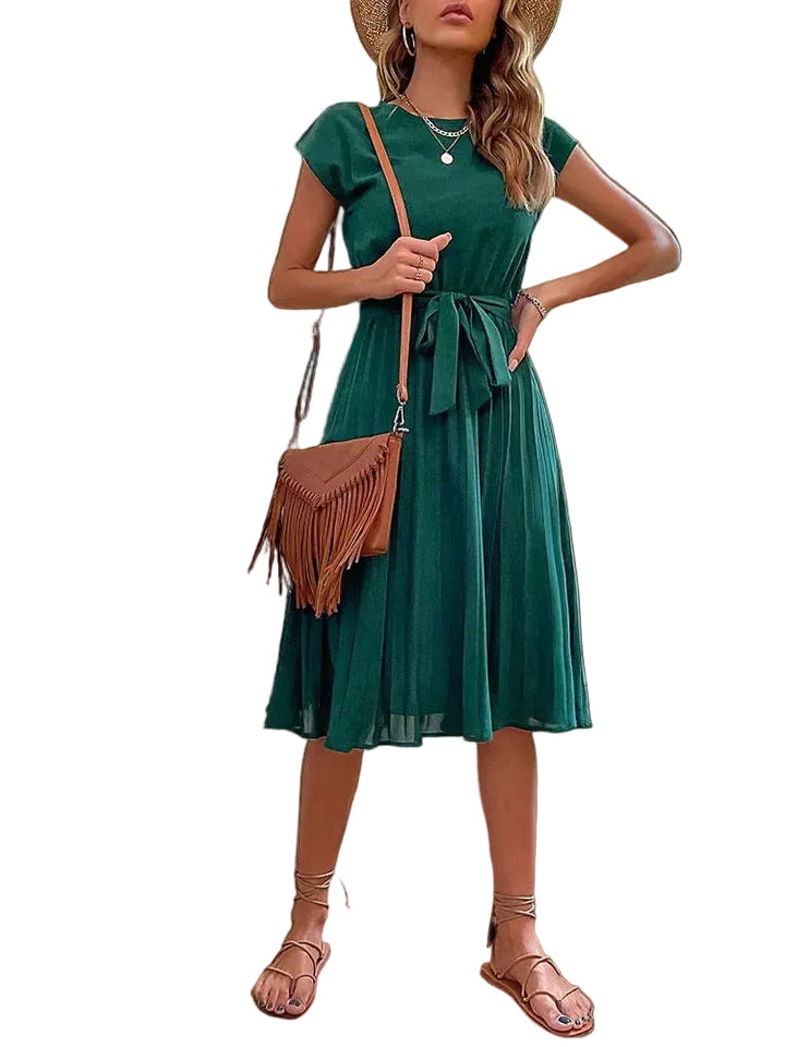 Vestido Clara Midi Plisado