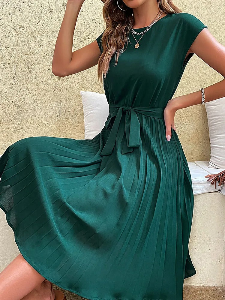 Vestido Clara Midi Plisado