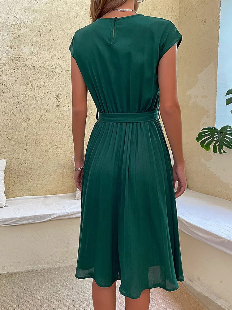 Vestido Clara Midi Plisado