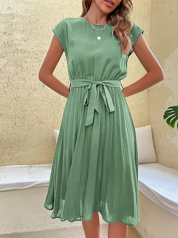 Vestido Clara Midi Plisado