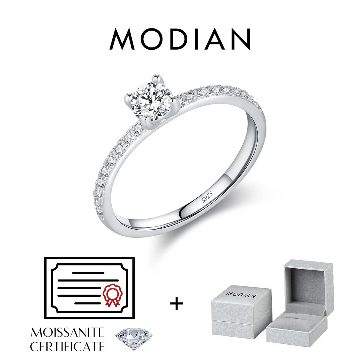 Anillo Leonor de Moissanita
